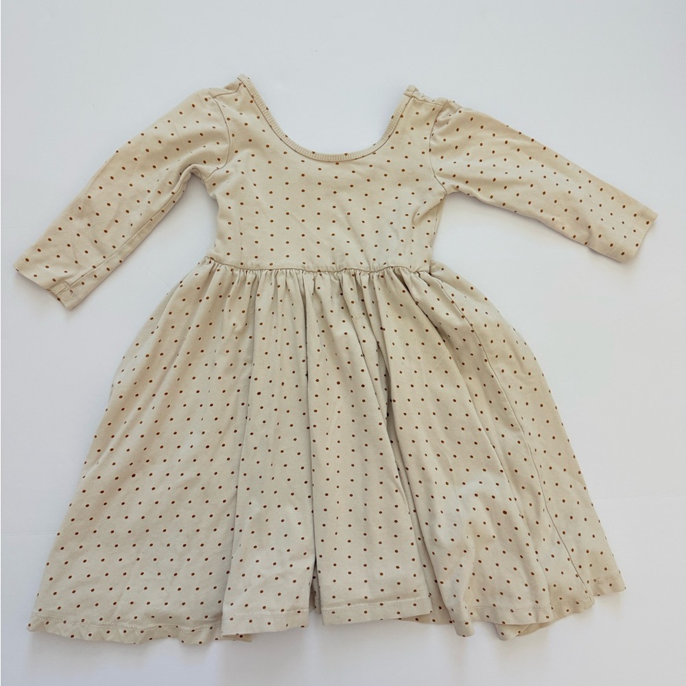 Charming Cream Polka Dot Kids Dress